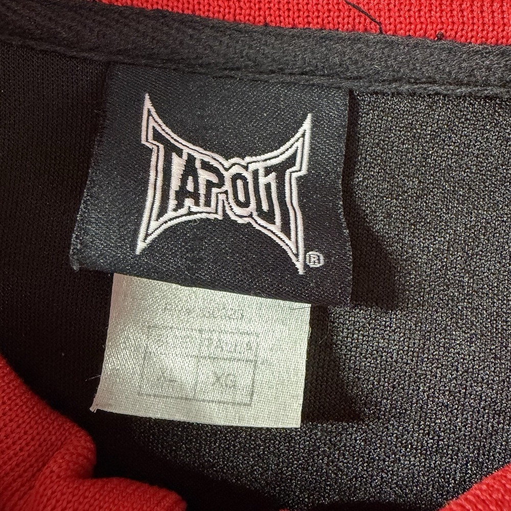Tapout Track Jacket Mens XL Black Red Full Zip MMA Fighter Simply Believe - Picture 4 of 10